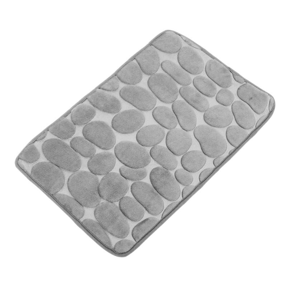 Non Slip Bathroom Rugs Bath Mat, Polyester Bath Mat, Gray